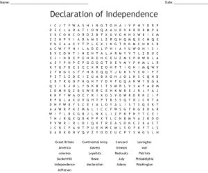 Declaration Of Independence Worksheet Answer Key —
