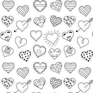 Free printable heart coloring page ausdruckbare Ausmalseite freebie