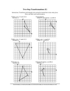 Dilations Worksheet 8th Grade Educational Template Design