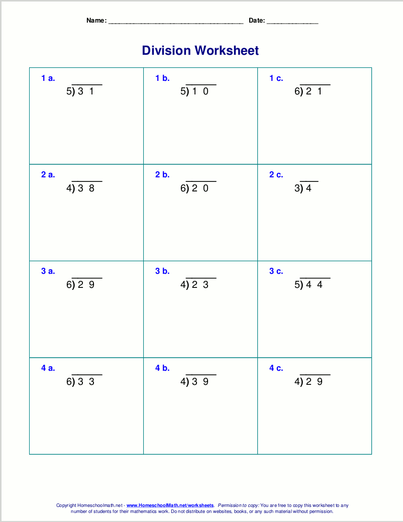 Division And Multiplication Worksheets For Grade 3