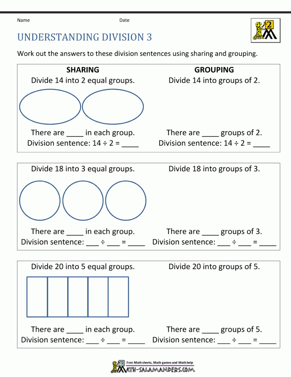 Division And Multiplication Worksheets For Grade 2