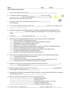 Dna Base Pairing Worksheet Answer Key Promotiontablecovers