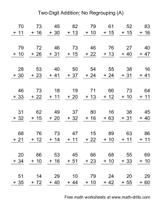 3 Digit Addition Worksheets With And Without Regrouping 3 digit