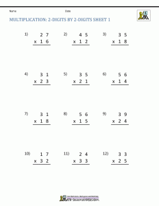 Multi Digit Multiplication Worksheets Pdf Times Tables Worksheets