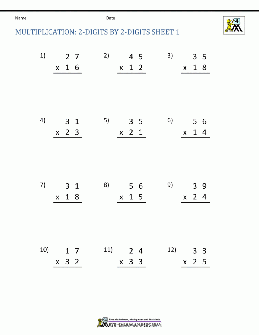 Decimal Multiplication Worksheets For 4Th Grade