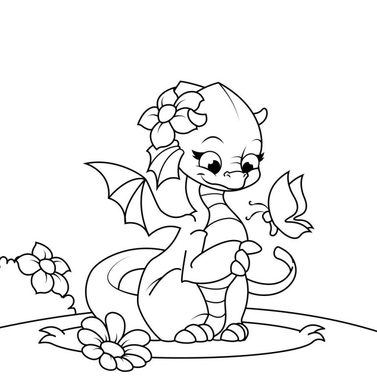 Dragon Coloring Pages Cute