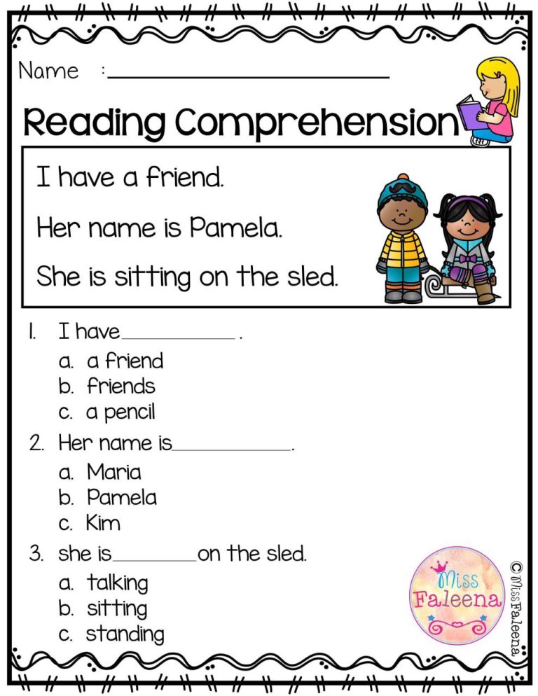 Worksheets Reading For Kindergarten
