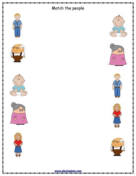 Kindergarten Family Worksheets For Kids