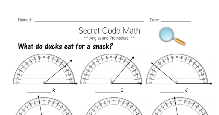 Measuring Angles Worksheet With Protractor Pdf