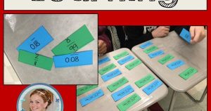 Repeating Decimals Matching Game Student, Keys and Cards