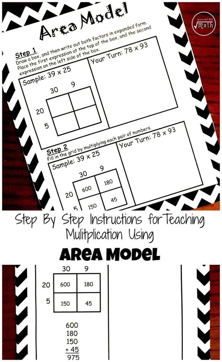 Area Model Multiplication Worksheets Grade 5