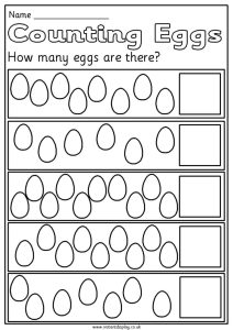 Easter mathematics worksheets for 1st grade