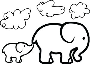 Elephant Head Coloring Page at Free printable