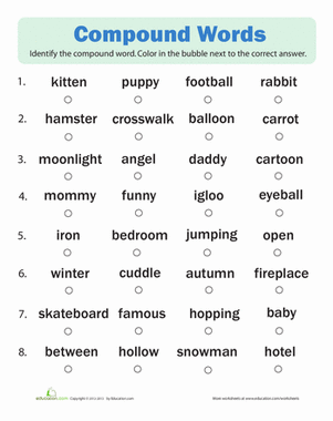 Compound Words Worksheet Grade 3 Pdf