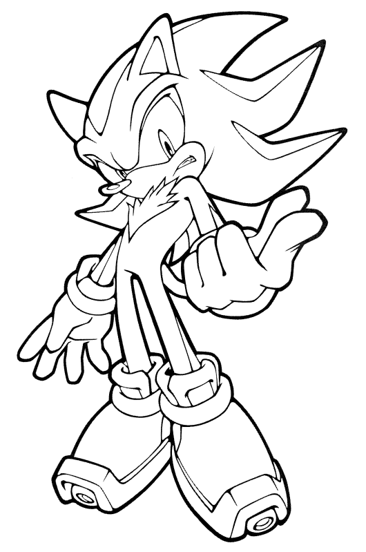 Sonic Coloring Pages Shadow