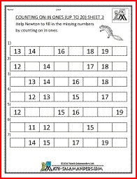 Kindergarten Math Worksheets Counting To 20