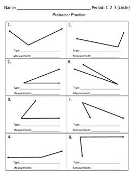 Measuring Angles Worksheet Answer Key Geometry