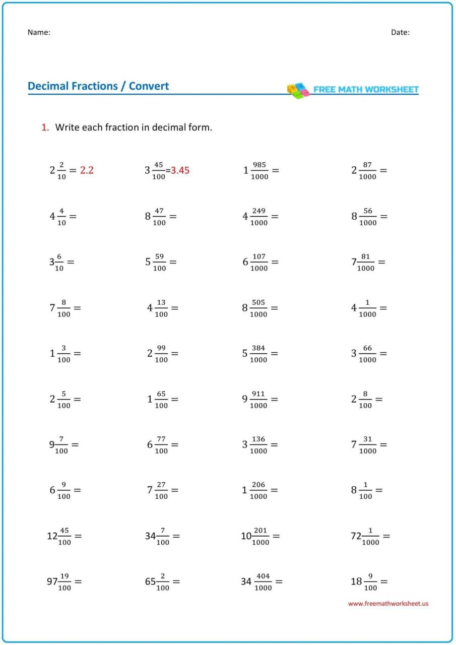 Mixed Multiplication Worksheets Pdf