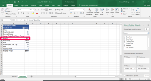How to summarise data using Excel Pivot table feature? Data Export