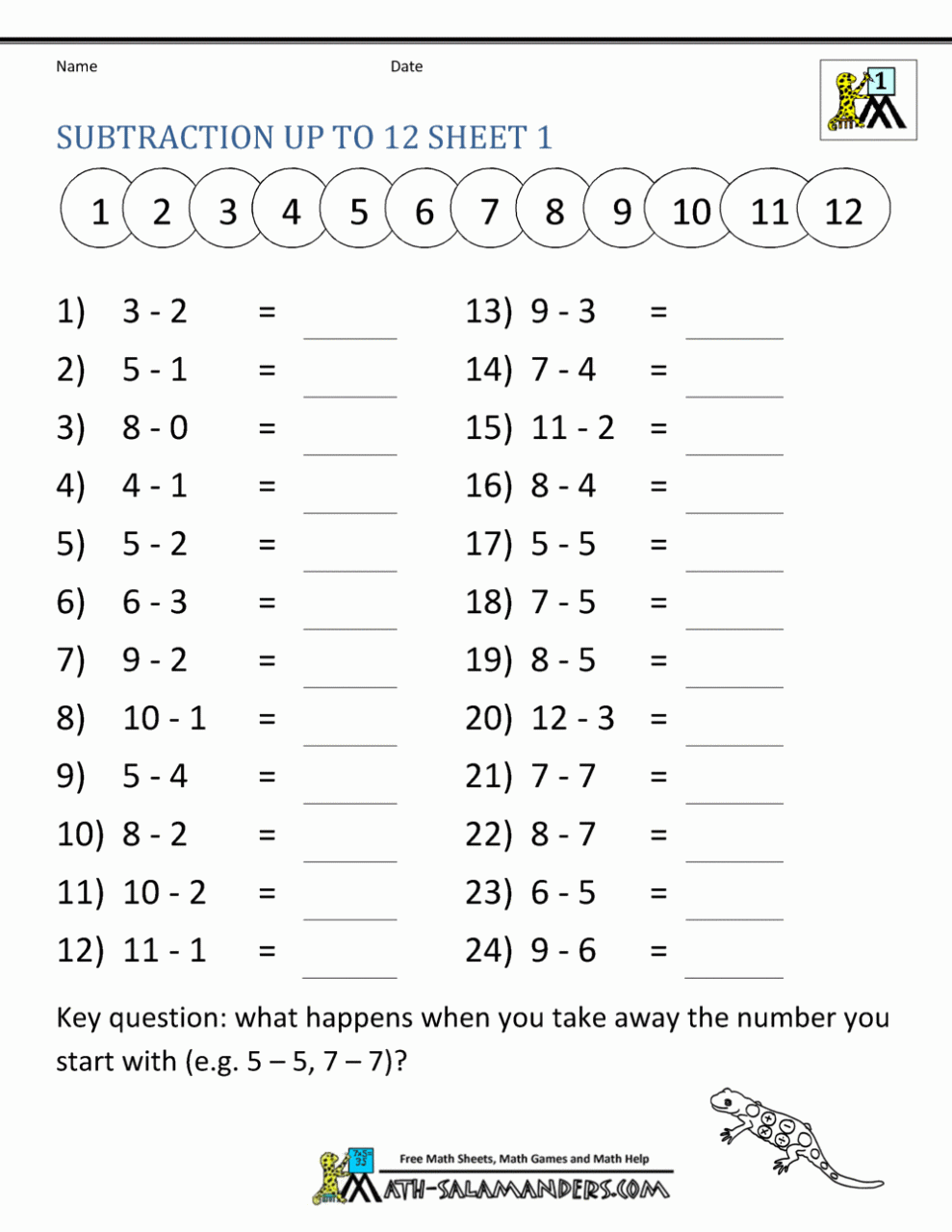 Math Worksheets For Grade 1 Pdf