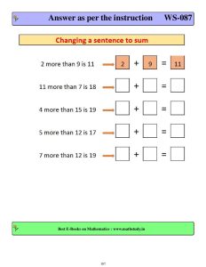 1st grade addition word problems Mathematics Ebooks, Sample Papers