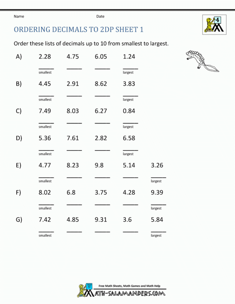 Multiplying Decimals Worksheets Grade 4 Pdf