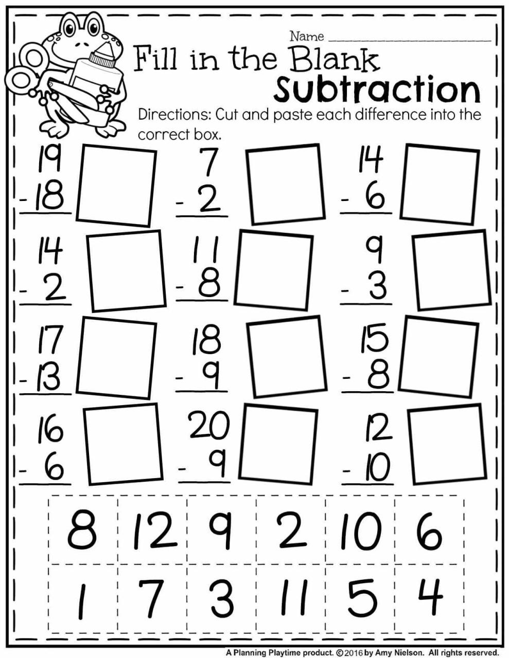 Math Worksheets First Grade Addition And Subtraction