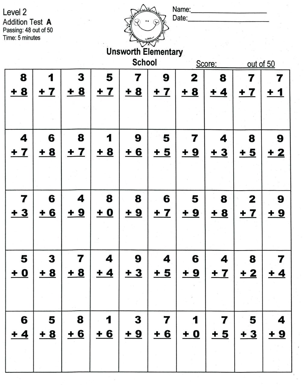 Math Worksheets For 2Nd Grade Free