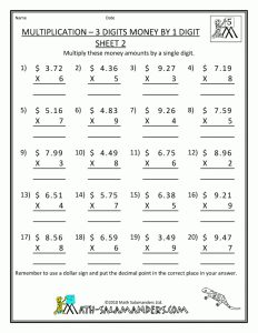 Printable Multiplication Worksheets For 7Th Grade Printable