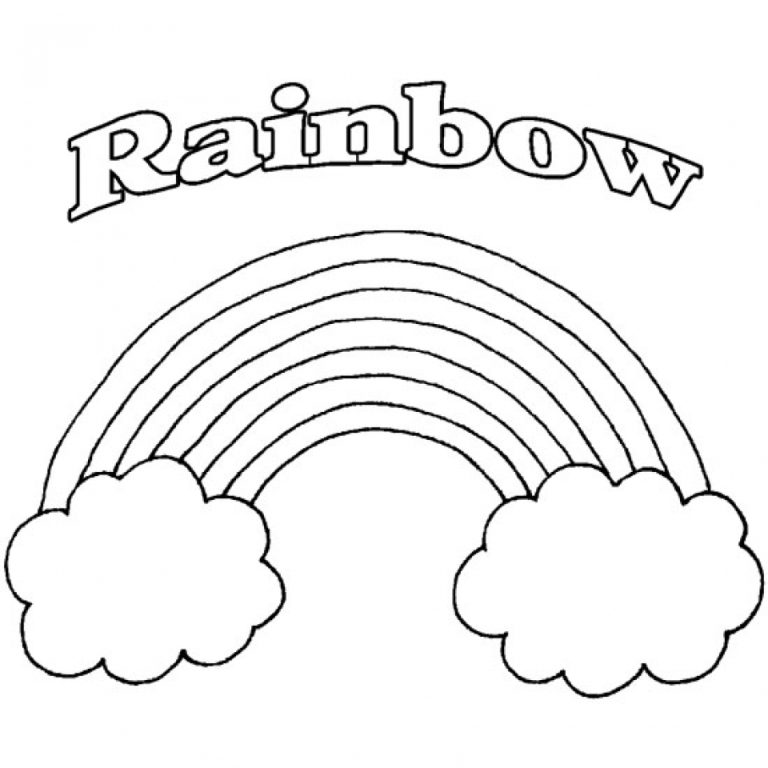 Rainbow Coloring Page Printable