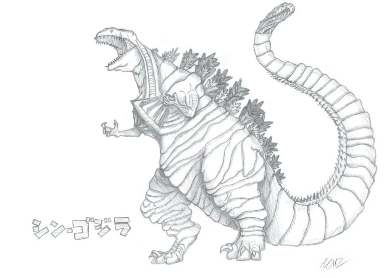Godzilla Coloring Pages Easy