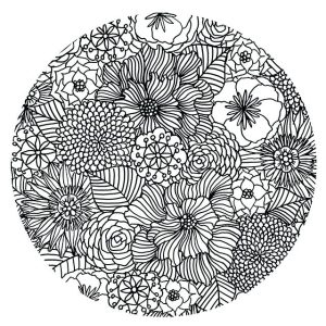 Hard Flower Coloring Pages at GetDrawings Free download