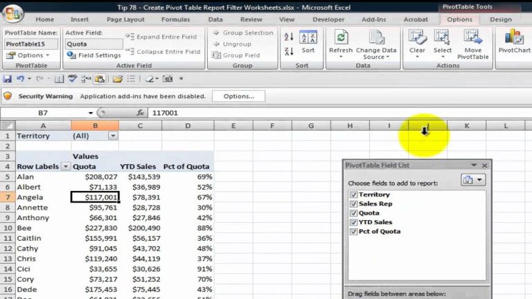 How Do You Make A Pivot Table Using Multiple Worksheets