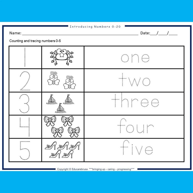 Math Worksheets For Kindergarten Pdf