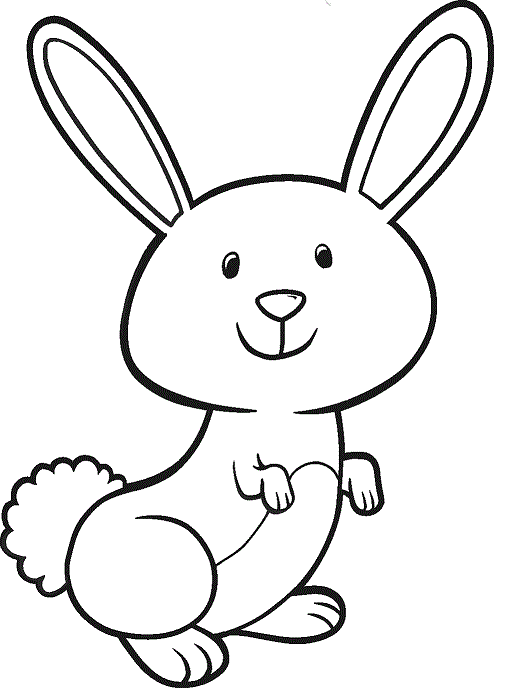 Bunny Coloring Page Simple