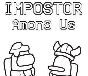 Imposter Among Us Coloring Pages For Kids Garret Johnston