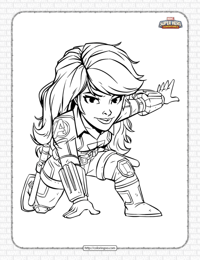 Marvel Coloring Pages Black Widow