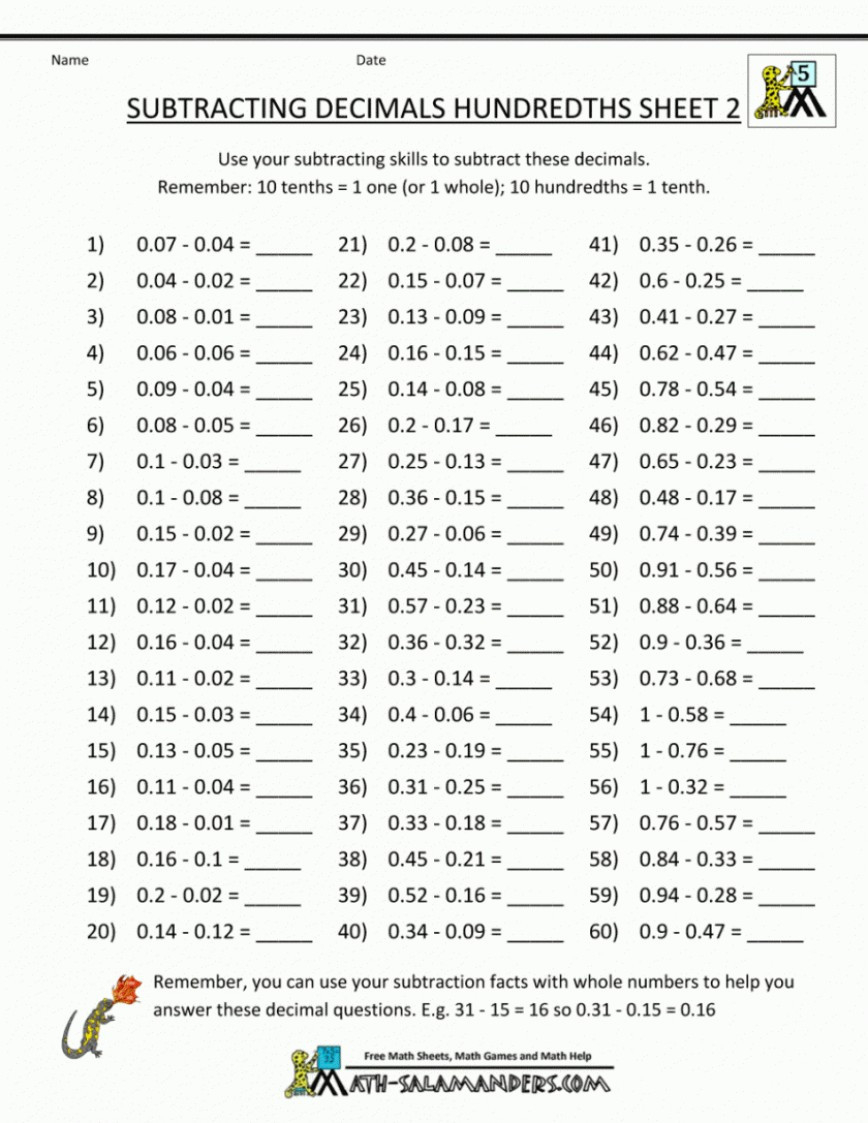 Division And Multiplication Worksheets Grade 5
