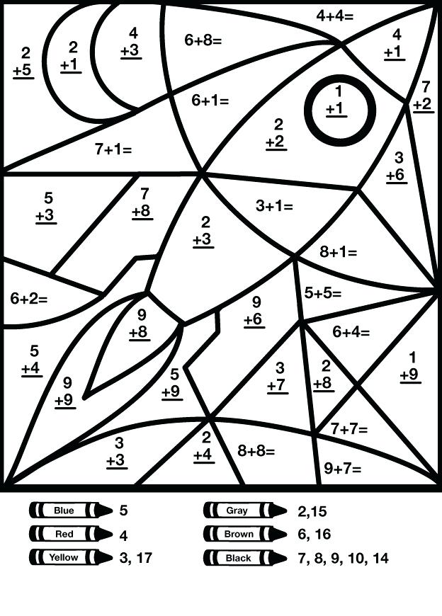 Free First Grade Math Coloring Worksheets