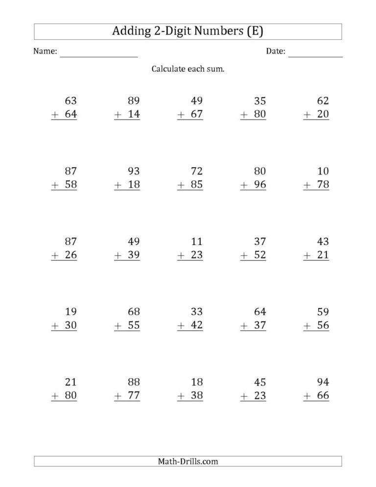 Touch Math Worksheets Free