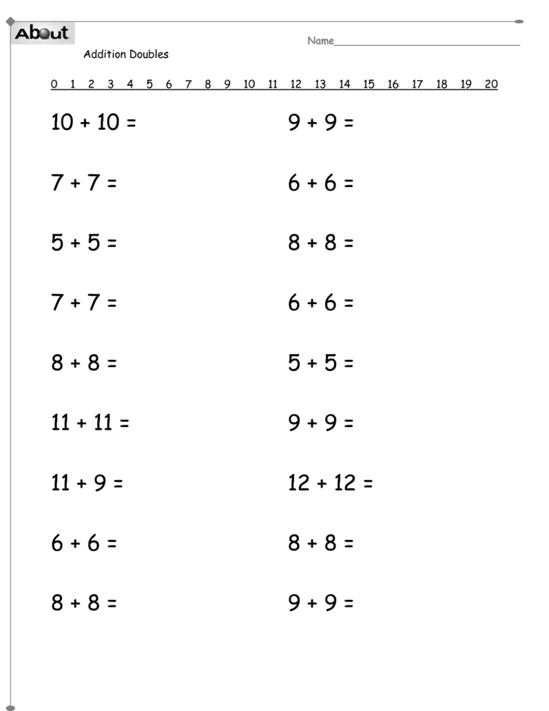 Grade 1 Math Addition And Subtraction Worksheets Pdf