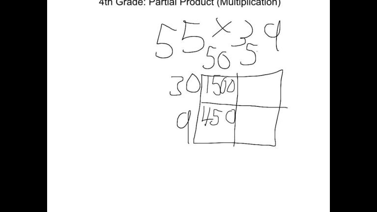 Partial Products Multiplication 4Th Grade Worksheets