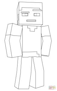 Minecraft Steve coloring page Free Printable Coloring Pages
