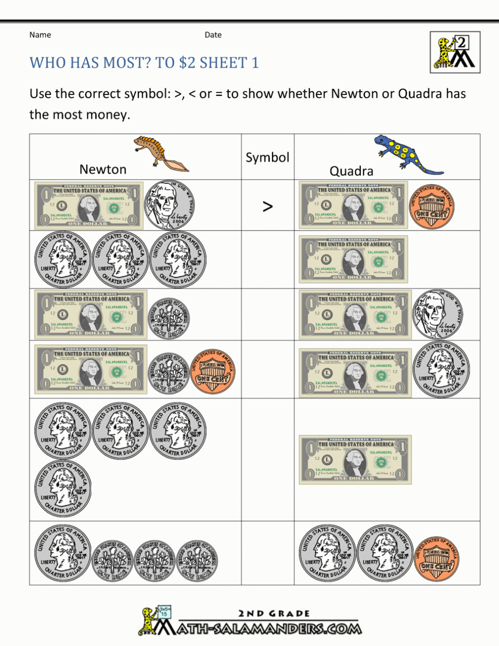 Money Math Worksheets Free Printable