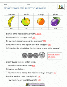 Money Worksheets for First Grade