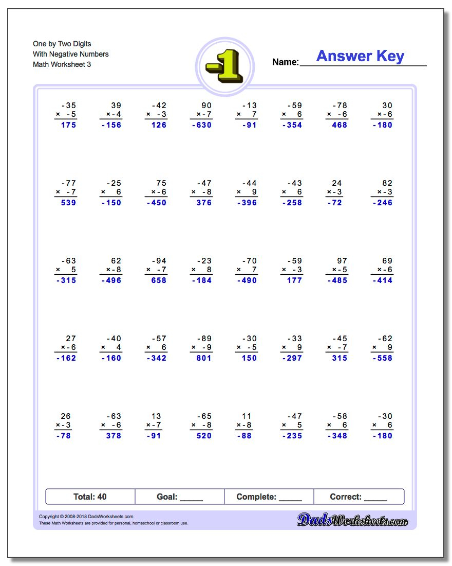 Double Digit By Double Digit Multiplication Worksheets Times Tables