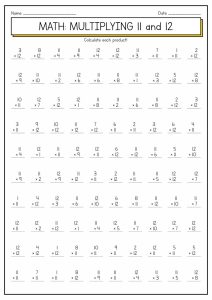 10 Best Images of Multiplication Worksheets 1 12 Multiplication