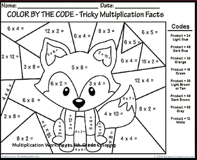 Multiplication Coloring Page Pdf