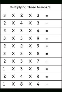 Printable Multiplication 3's