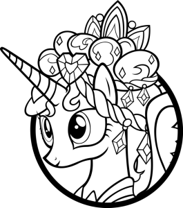 My Little Pony Coloring Pages Princess Cadence Coloring Home